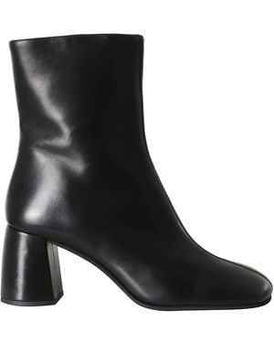 Poeve Schoenen ,Zwart ,Leer Porto Enkellaars