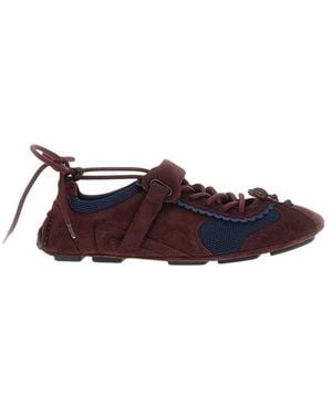 ShuShu/Tong Ballerina Met Strik Van Leer - Bruin