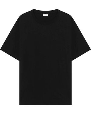 Dries Van Noten Tops ,Zwart ,Katoen Hertz T-Shirt