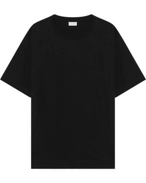 Dries Van Noten Tops ,Zwart ,Katoen Hertz T-Shirt