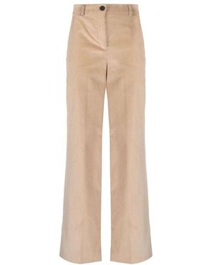 Lorena Antoniazzi Corduroy Wide-Leg Hosen - Natur