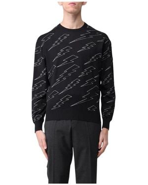 Neil Barrett Round-Neck Knitwear - Nero
