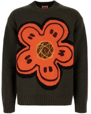 KENZO Round-Neck Knitwear - Noir
