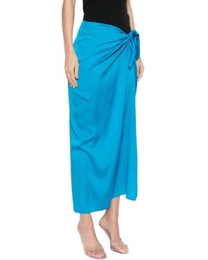 Silk95five Rokken ,Blauw ,High-Waisted Rechte Zoom Rok