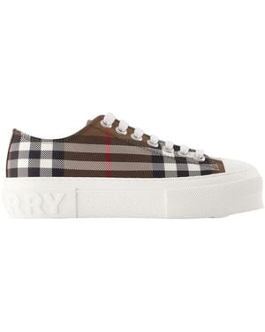 Burberry Lf Trn Jack L Check Sneakers - Bruin