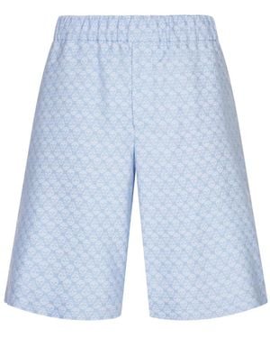 McQueen Blaue Hose Aus Viskose Und Polyester