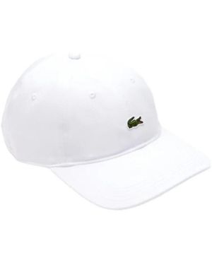 Lacoste Accessoires ,Wit ,Small Logo Unstructured Cap