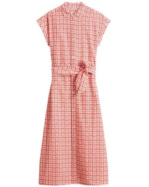 Woolrich Kleedjes ,Roze ,Katoen Cotton Viscose Chemisier Dress