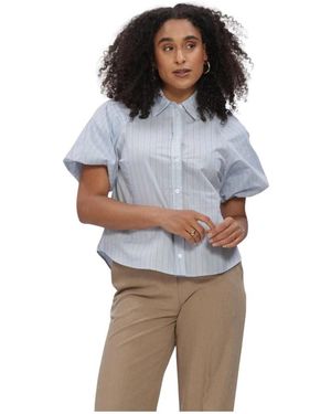 Modström Overhemden ,Blauw ,Augustamd Shirt - Grijs
