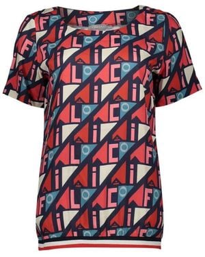 Geisha Mode Rundhals T-Shirt Bequem Im Alltag - Blau