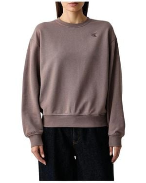Calvin Klein Hoodies & Sweatvesten ,Bruin ,Katoen Sweatshirts