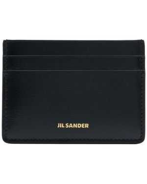 Jil Sander Accessoires ,Zwart ,Leer Kaarthouder