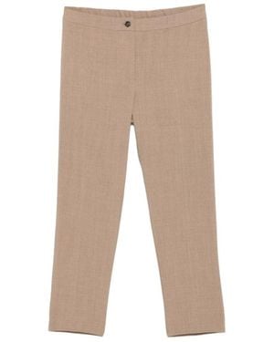 Marina Rinaldi Slim-Fit Trousers - Natural