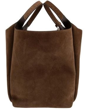 Tod's Tassen ,Bruin ,Leer T Timeless Small Suede Tote