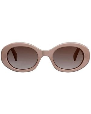 Celine Triomphe Ovale Sonnenbrille - Braun
