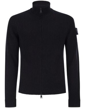 Premiata Geknöpfter Rippstrick-Cardigan - Schwarz