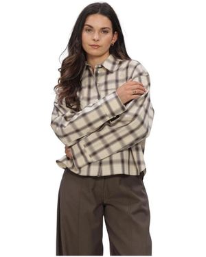 Second Female Overhemden ,Veelkleurig ,Katoen Liria Shirt - Bruin