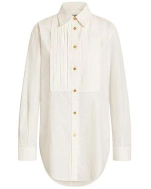 Alberta Ferretti Oversized Katoenen Smokinghemd - Wit