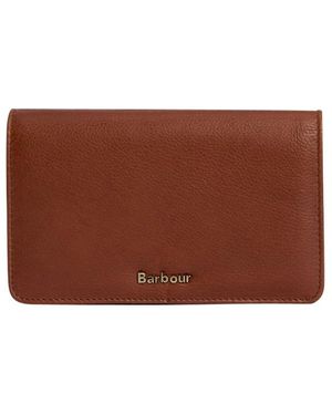 Barbour Accessoires ,Bruin ,Katoen Rosa Leren Portemonnee