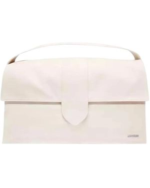 Jacquemus Creme Voyage Handtasche Mit Leinenriemen - Pink