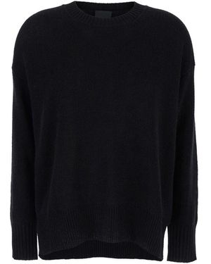 Plain Units Kaschmir crewneck pullover schwarz