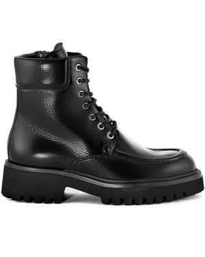 Guglielmo Rotta Zwarte Leren Veterschoenen