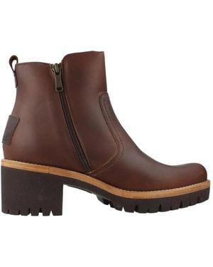 Panama Jack Schnür-Stiefeletten Mit Absatz - Braun