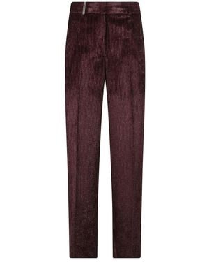Peserico Slim-Fit Trousers - Purple