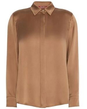 Max Mara Overhemden ,Bruin ,Leer Mstxero Shirt