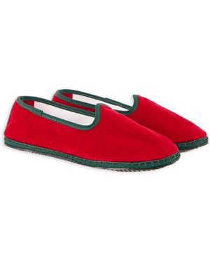 Gallo Einfarbige bordeauxrote samtschuhe