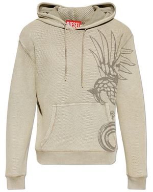 DIESEL Hoodies & Sweatvesten ,Groen ,Sweatshirts & Hoodies - Grijs