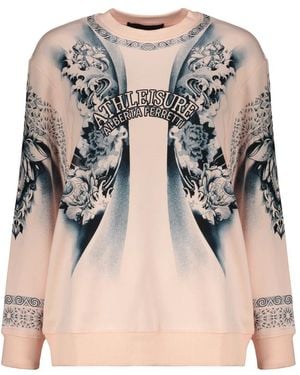 Alberta Ferretti Katoenen Sweatshirt Met Print - Roze