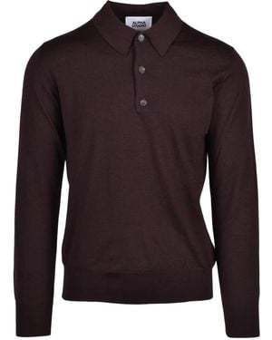 Alpha Studio Polo Shirts - Marrone