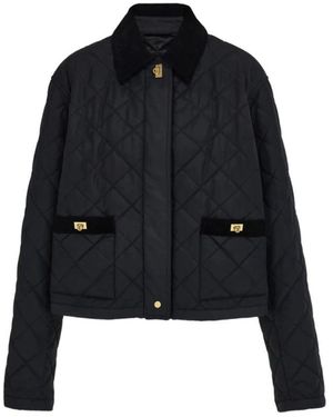 Ferragamo Jassen ,Zwart ,Katoen Gevulde Blouson