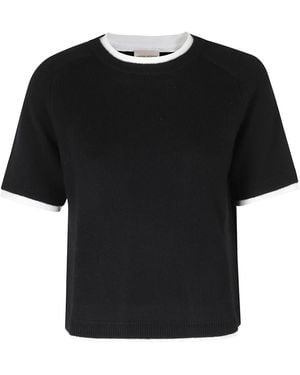 Semicouture Round-Neck Knitwear - Negro