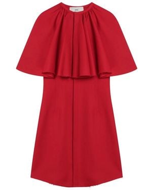 Ami Paris Mini Wool Dress - Red
