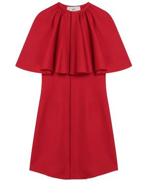 Ami Paris Mini Wool Dress - Red