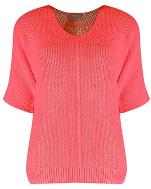 Bloomings V Neck Pullover Slk360-8931 - Roze