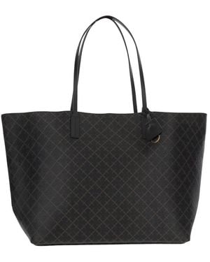 By Malene Birger Blumendruck Tote Tasche - Schwarz