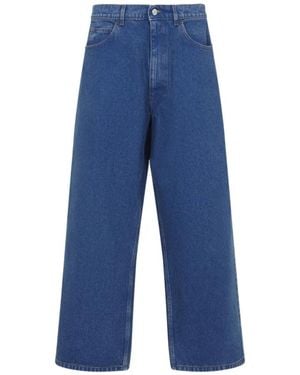 Marni Ocean Denim Jeans Met Logo Patch - Blauw