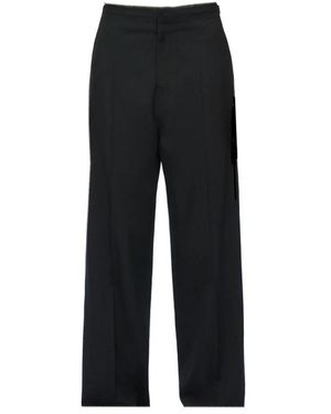 Loewe Wollhose mit gesticktem detail - Schwarz