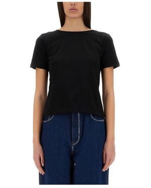 Nina Ricci T-Shirt Mit Tiefem Rückenausschnitt Und Drapierung - Schwarz