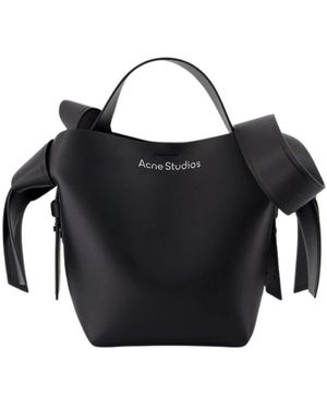 Acne Studios Gepolsterte leder umhängetasche in schwarz