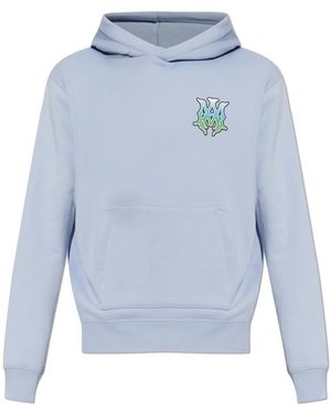 Amiri Hoodies & Sweatvesten ,Blauw ,Katoen Logo Sweatshirt