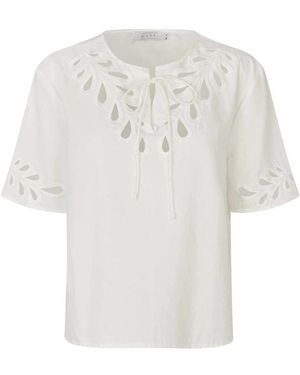 Masai Blouse Met Korte Mouwen - Wit