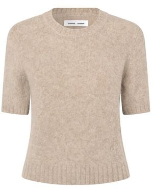 Samsøe & Samsøe Truien & Vesten ,Roze ,Tops - Naturel
