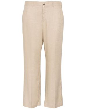 Kaffe Elegant Wide Leg Pants Feather - Natur