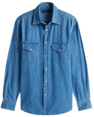 Tommy Hilfiger Denim Shirts - Blue