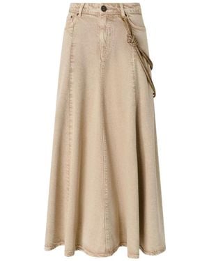 Pinko Denim Skirts - Natural