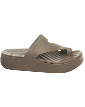 Crocs™ Schoenen ,Bruin ,Getaway Platform Teen Loop - Grijs